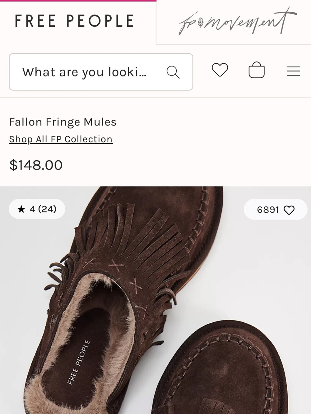 NWOT Free People Chocolate Brown Fallon Fringe Slides 8.5 - Picture 7 of 8